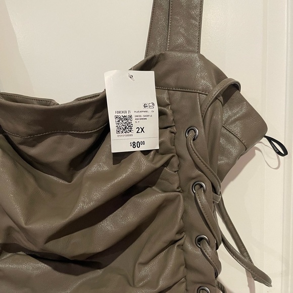 Forever 21 Olive Lace-Up Mini Dress - Picture 4 of 10